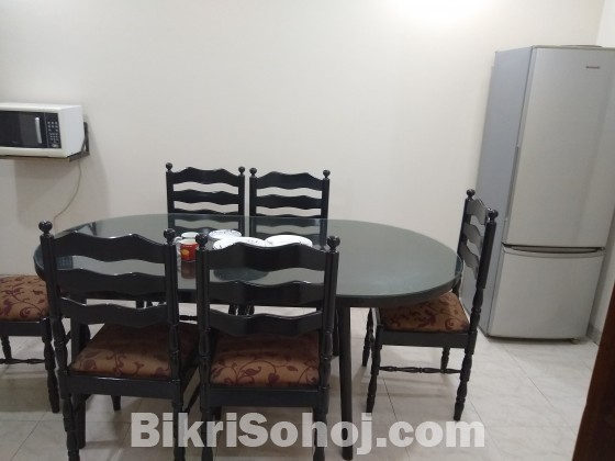 Six chair dining table
